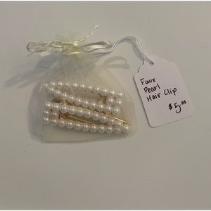 Faux Pearl Hair Clip